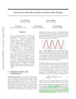 Coresets for Data Discretization and Sine Wave Fitting