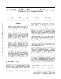 A Unified View of SDP-based Neural Network Verification through
  Completely Positive Programming