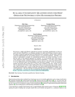 Scalable Uncertainty Quantification for Deep Operator Networks using
  Randomized Priors