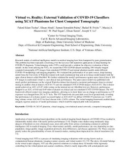 Virtual vs. Reality: External Validation of COVID-19 Classifiers using
  XCAT Phantoms for Chest Computed Tomography