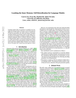 Leashing the Inner Demons: Self-Detoxification for Language Models