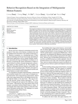 Behavior Recognition Based on the Integration of Multigranular Motion
  Features