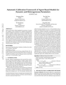 Automatic Calibration Framework of Agent-Based Models for Dynamic and
  Heterogeneous Parameters