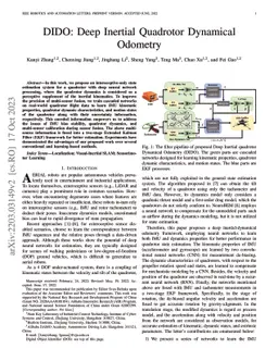DIDO: Deep Inertial Quadrotor Dynamical Odometry