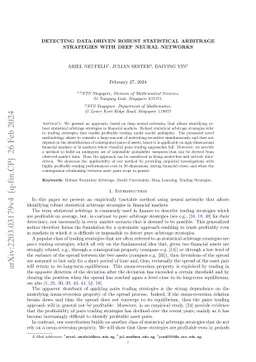 Detecting data-driven robust statistical arbitrage strategies with deep
  neural networks
