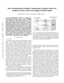 Safe Learning-Based Feedback Linearization Tracking Control for
  Nonlinear System with Event-Triggered Model Update