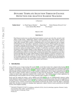 Dynamic Template Selection Through Change Detection for Adaptive Siamese
  Tracking