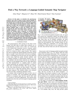 Find a Way Forward: a Language-Guided Semantic Map Navigator