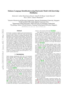 Enhance Language Identification using Dual-mode Model with Knowledge
  Distillation