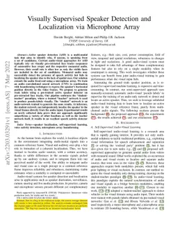Visually Supervised Speaker Detection and Localization via Microphone
  Array