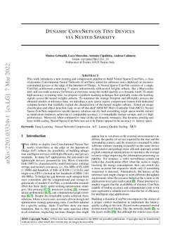Dynamic ConvNets on Tiny Devices via Nested Sparsity