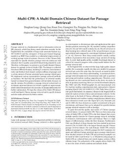 Multi-CPR: A Multi Domain Chinese Dataset for Passage Retrieval