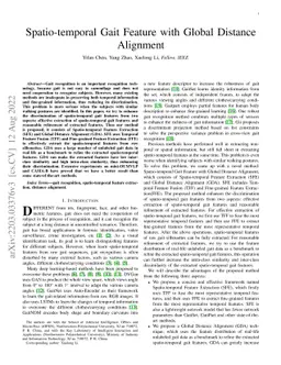 Spatio-temporal Gait Feature with Global Distance Alignment