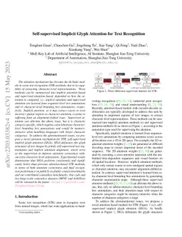 Self-supervised Implicit Glyph Attention for Text Recognition