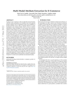 Multi-Modal Attribute Extraction for E-Commerce