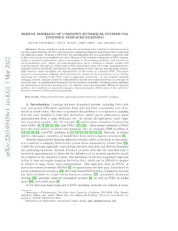 Robust Modeling of Unknown Dynamical Systems via Ensemble Averaged
  Learning