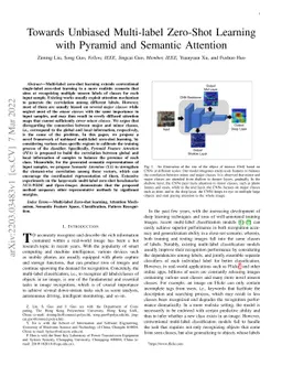 Towards Unbiased Multi-label Zero-Shot Learning with Pyramid and
  Semantic Attention