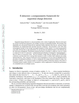 E-detectors: a nonparametric framework for sequential change detection