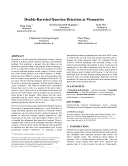 Double-Barreled Question Detection at Momentive