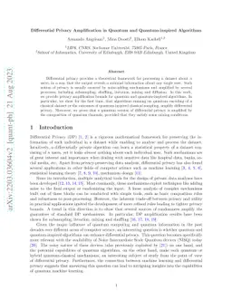 Differential Privacy Amplification in Quantum and Quantum-inspired
  Algorithms