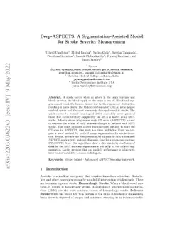 Deep-ASPECTS: A Segmentation-Assisted Model for Stroke Severity
  Measurement
