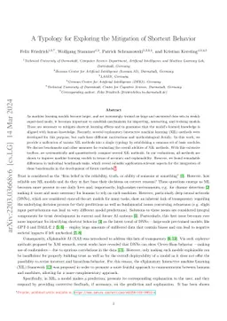 A Typology for Exploring the Mitigation of Shortcut Behavior