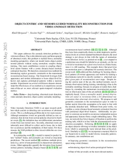 Object-centric and memory-guided normality reconstruction for video
  anomaly detection