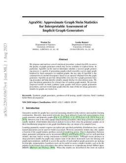 AgraSSt: Approximate Graph Stein Statistics for Interpretable Assessment
  of Implicit Graph Generators