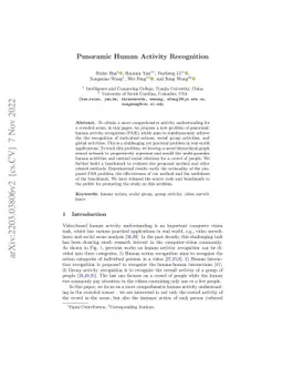Panoramic Human Activity Recognition