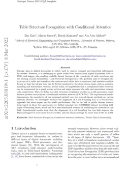 Table Structure Recognition with Conditional Attention