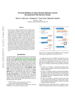 Towards Building an Open-Domain Dialogue System Incorporated with
  Internet Memes