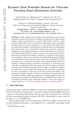 Dynamic Dual Trainable Bounds for Ultra-low Precision Super-Resolution
  Networks