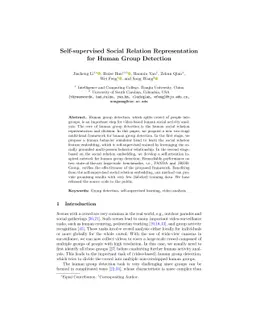Self-supervised Social Relation Representation for Human Group Detection