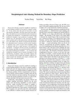 Morphological Anti-Aliasing Method for Boundary Slope Prediction