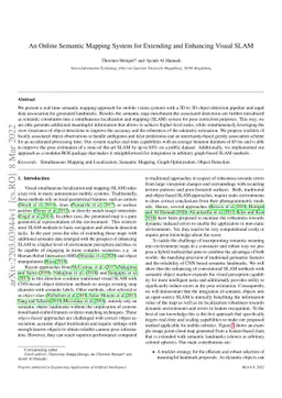 An Online Semantic Mapping System for Extending and Enhancing Visual
  SLAM