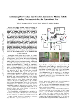 Enhancing Door-Status Detection for Autonomous Mobile Robots during
  Environment-Specific Operational Use