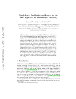 SimpleTrack: Rethinking and Improving the JDE Approach for Multi-Object
  Tracking