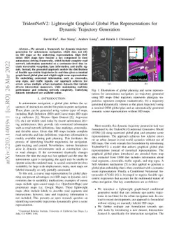 TridentNetV2: Lightweight Graphical Global Plan Representations for
  Dynamic Trajectory Generation