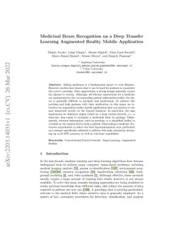 Medicinal Boxes Recognition on a Deep Transfer Learning Augmented
  Reality Mobile Application