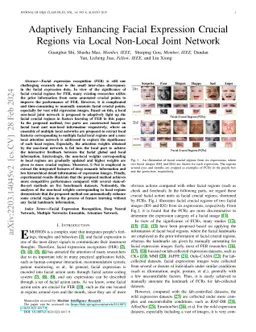 Adaptively Enhancing Facial Expression Crucial Regions via Local
  Non-Local Joint Network