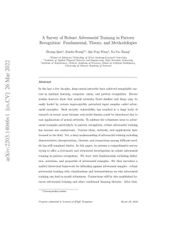 A Survey of Robust Adversarial Training in Pattern Recognition:
  Fundamental, Theory, and Methodologies