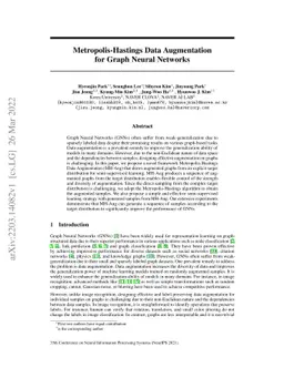 Metropolis-Hastings Data Augmentation for Graph Neural Networks