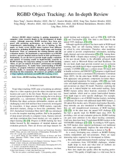 RGBD Object Tracking: An In-depth Review