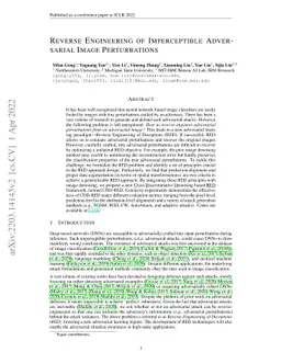 Reverse Engineering of Imperceptible Adversarial Image Perturbations