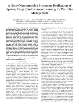 A Novel Neuromorphic Processors Realization of Spiking Deep
  Reinforcement Learning for Portfolio Management