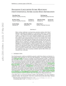 Denoising Likelihood Score Matching for Conditional Score-based Data
  Generation