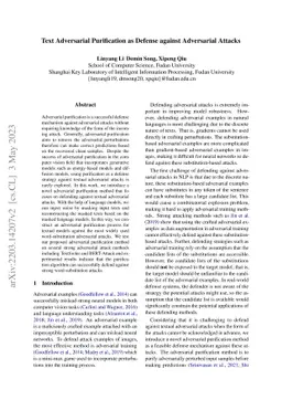 Text Adversarial Purification as Defense against Adversarial Attacks