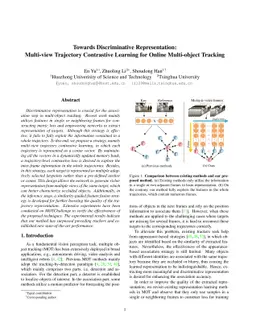 Towards Discriminative Representation: Multi-view Trajectory Contrastive
  Learning for Online Multi-object Tracking