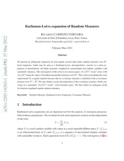 Karhunen-Loève expansion of Random Measures