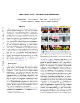 Audio-Adaptive Activity Recognition Across Video Domains